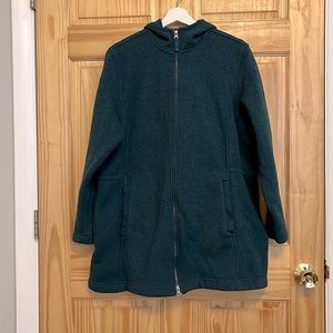 Lands’ End Sweater Fleece Jacket 1x